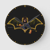 Gotham Knights Batgirl in Logo ラウンド壁時計 (正面)