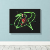 Gotham Knights Robinのロゴ キャンバスプリント (インサイチュ (ウッドフロア))