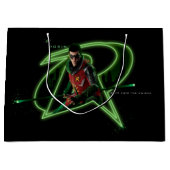 Gotham Knights Robinのロゴ ラージペーパーバッグ (正面)
