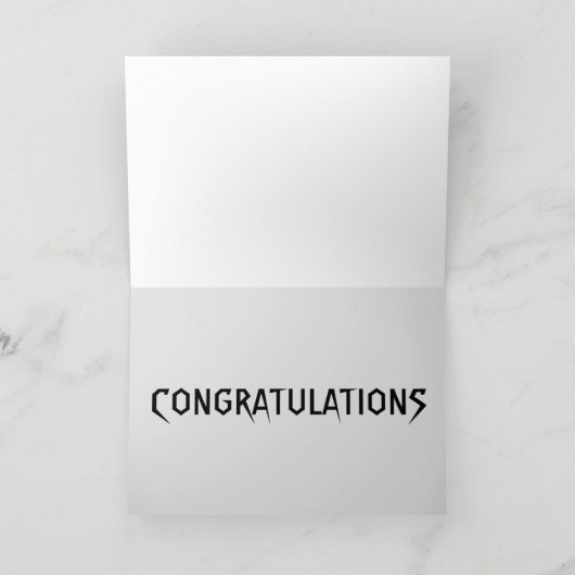 GOTHCスケルトン結婚おめでとうカード カード (内部)