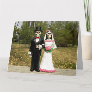 GOTHCスケルトン結婚ズおめでとうカード カード