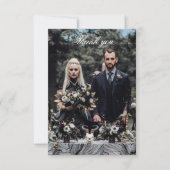 Gothicのヴィンテージ結婚スカル写真カード 招待状 (正面)