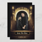 Gothicエレガント Photo日付の保存 セーブザデート (正面/裏面)