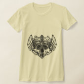 Gothic,Alternative Style Skull With Cross Tee  Tシャツ (レイダウン)