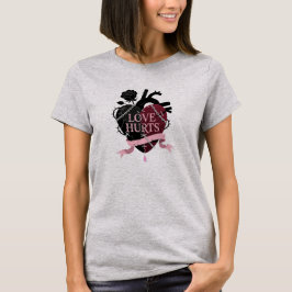 Gothic Anatomical Love Hurts Heart T-Shirt Tシャツ