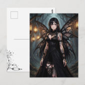 Gothic Anime Fairy Girl | Keeping in Touch ポストカード (正面/裏面)