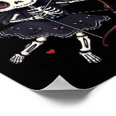 Gothic Anime Skeleton Cud – Dark Valentine Kawaii  ポスター (角)