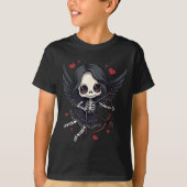Gothic Anime Skeleton Cud – Dark Valentine Kawaii  Tシャツ (正面)