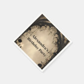 Gothic Arch Black Rose Birthday スタンダードカクテルナプキン (角)