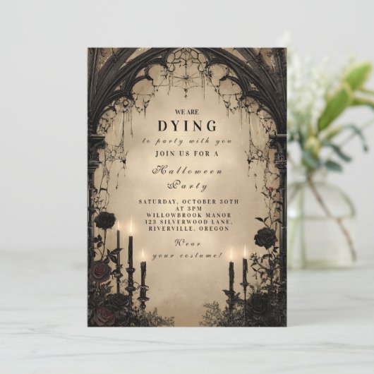 Gothic Arch Candlelight Halloween 招待状 (スタンド正面)