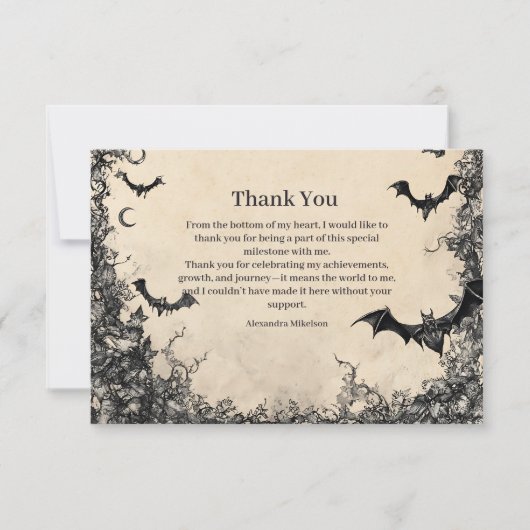Gothic Arch Midnight Birthday サンキューカード (正面)