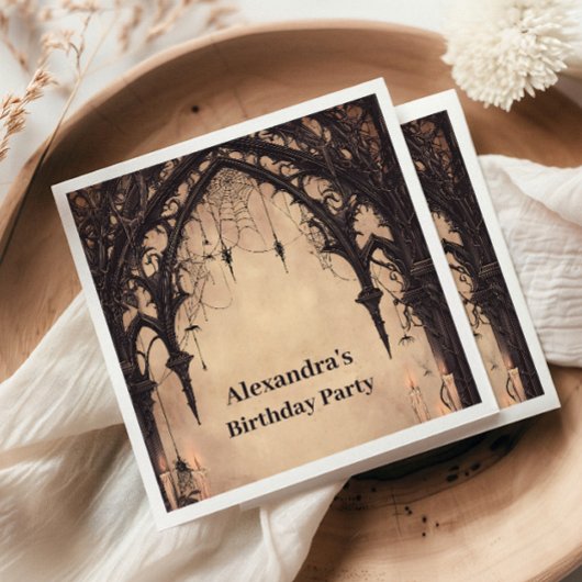 Gothic Arch Midnight Birthday スタンダードカクテルナプキン