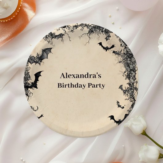 Gothic Arch Midnight Birthday ペーパープレート