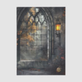 Gothic Arched Window by lamplight Decoupage 薄葉紙 (正面)