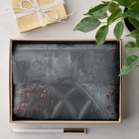 Gothic Arched Window trailing ivy Decoupage 薄葉紙 (ギフト)