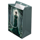 Gothic Art Deco Goddess of the Forest ミディアムペーパーバッグ (正面アングル)