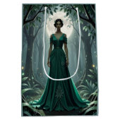 Gothic Art Deco Goddess of the Forest ミディアムペーパーバッグ (裏面)