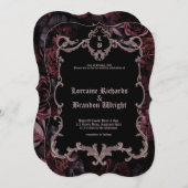Gothic Aurelian Nightfall Wedding Invitation 招待状 (正面/裏面)