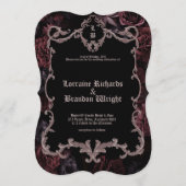 Gothic Aurelian Nightfall Wedding Invitation 招待状 (正面)