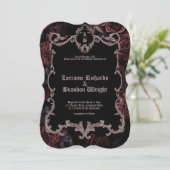Gothic Aurelian Nightfall Wedding Invitation 招待状 (スタンド正面)