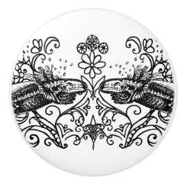 Gothic Axolotl Anatomy Ceramic Knob  セラミックノブ