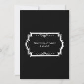 Gothic Baby Shower Invitation Black and White 招待状 (裏面)