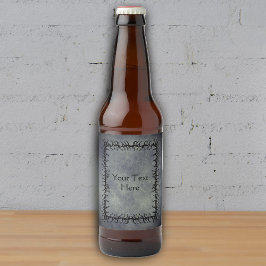 Gothic Barbed black Branch Frame Glowing Grey ビールラベル