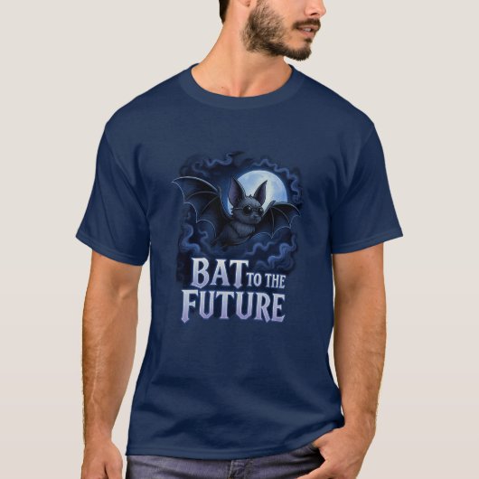 Gothic Bat Artwork - Retro Dark Humor Aesthetic Tシャツ (正面)