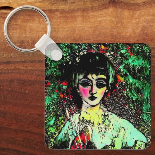Gothic Beauty Portrait  キーホルダー (正面)