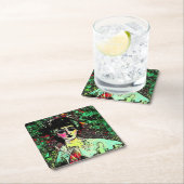 Gothic Beauty Portrait  スクエアペーパーコースター (インサイチュ)