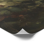 Gothic Bird Nest and Roses Oil Painting, Dark ポスター (角)