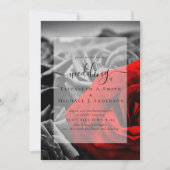 Gothic Black and Red Roses Goth Wedding Invite (正面)