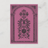 Gothic Black Burgundy Medieval Until Death Wedding エンクロージャーカード (裏面)