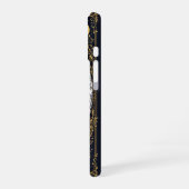 Gothic Black Cat and Candle Moonlit Frame iPhone 16ケース (左側面)