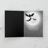 Gothic Black Crow & Tower Spooky Halloween Party カード (内部)