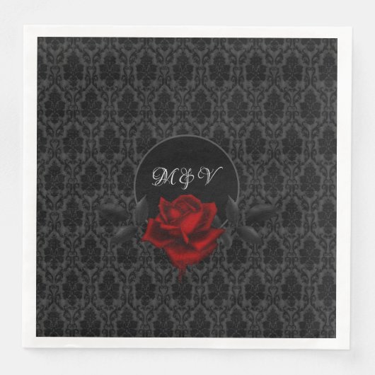 Gothic Black Damask Rose Wedding (正面)