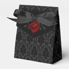 Gothic Black Damask Rose Wedding フェイバーボックス