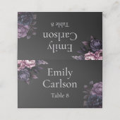 Gothic Black Floral Wedding Place Cards プレイスカード (外部開封)