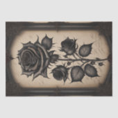 Gothic Black Flower Decoupage paper 薄葉紙 (正面)