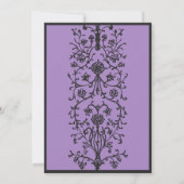 Gothic Black Purple Medieval Until Death Wedding 招待状 (裏面)