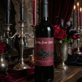 Gothic Black Raven Wine Darkly Ever After Wedding ワインラベル