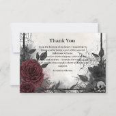 Gothic Blood Roses Birthday サンキューカード (正面)