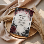 Gothic Blood Roses Birthday 招待状