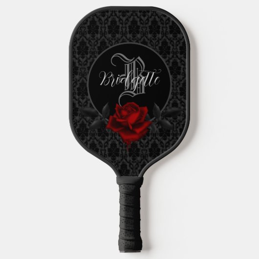 Gothic Bloody Rose Monogram ピックルボールラケット (正面)