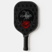 Gothic Bloody Rose Monogram ピックルボールラケット (裏面)