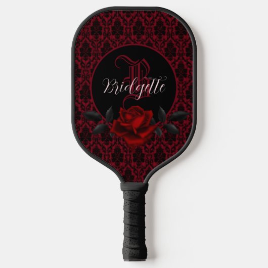 Gothic Bloody Rose Monogram ピックルボールラケット (正面)