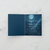 Gothic Blue Skeleton Couple Wedding Save the Date 案内状 (内部)