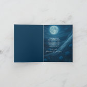 Gothic Blue Skeleton Couple  Wedding Thank You サンキューカード (内部)