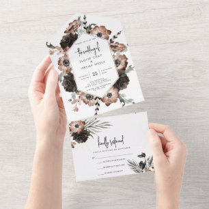 Gothic Boho All in One Wedding Invite オールインワン招待状