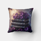 Gothic Book Purple Floral クッション (裏面)